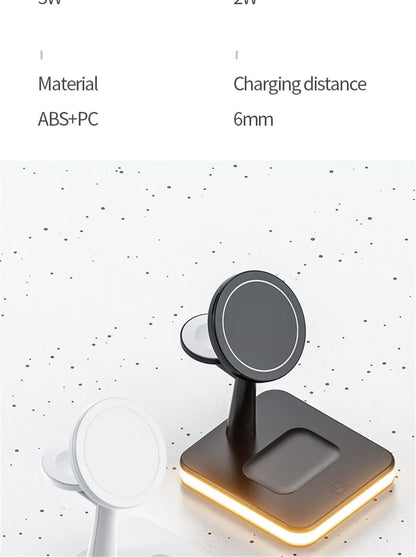 Edge Evolution Magnetic 3 in 1 Wireless Charger for IPhone 13/14 15 16 Pro Max/12 15W Fast  Charging Dock Station  Apple Watch AirPods